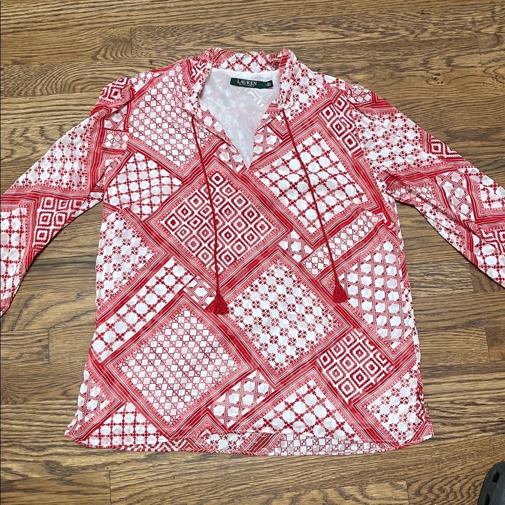 Lauren Ralph Lauren Plus Size Blouse Bohemian size M